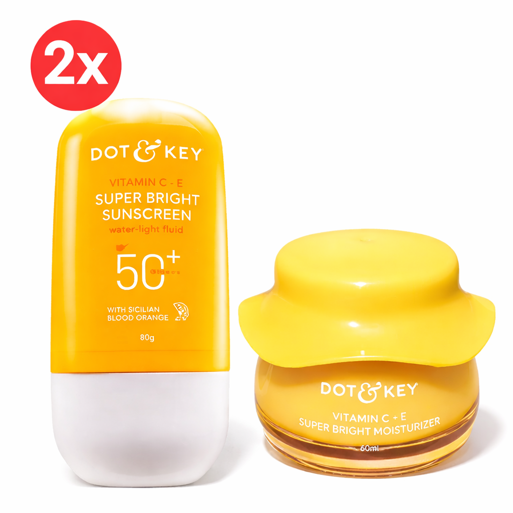 Vitamin C + E Sunscreen SPF 50+ PA++ (80g) + Moisturizer (60ml)